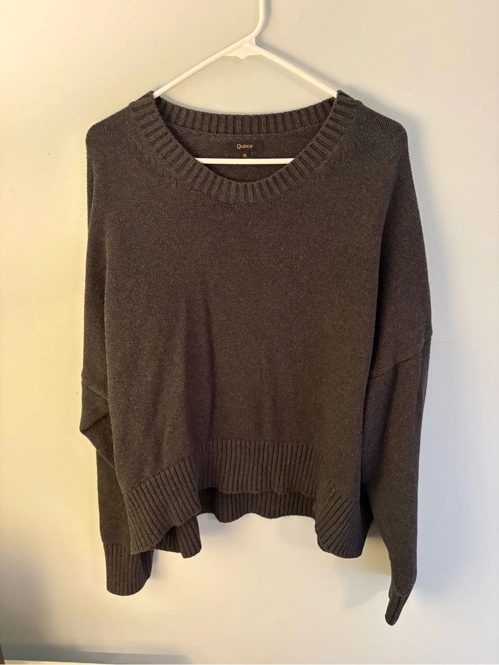 Quince cotton boyfriend sweater xl crewneck